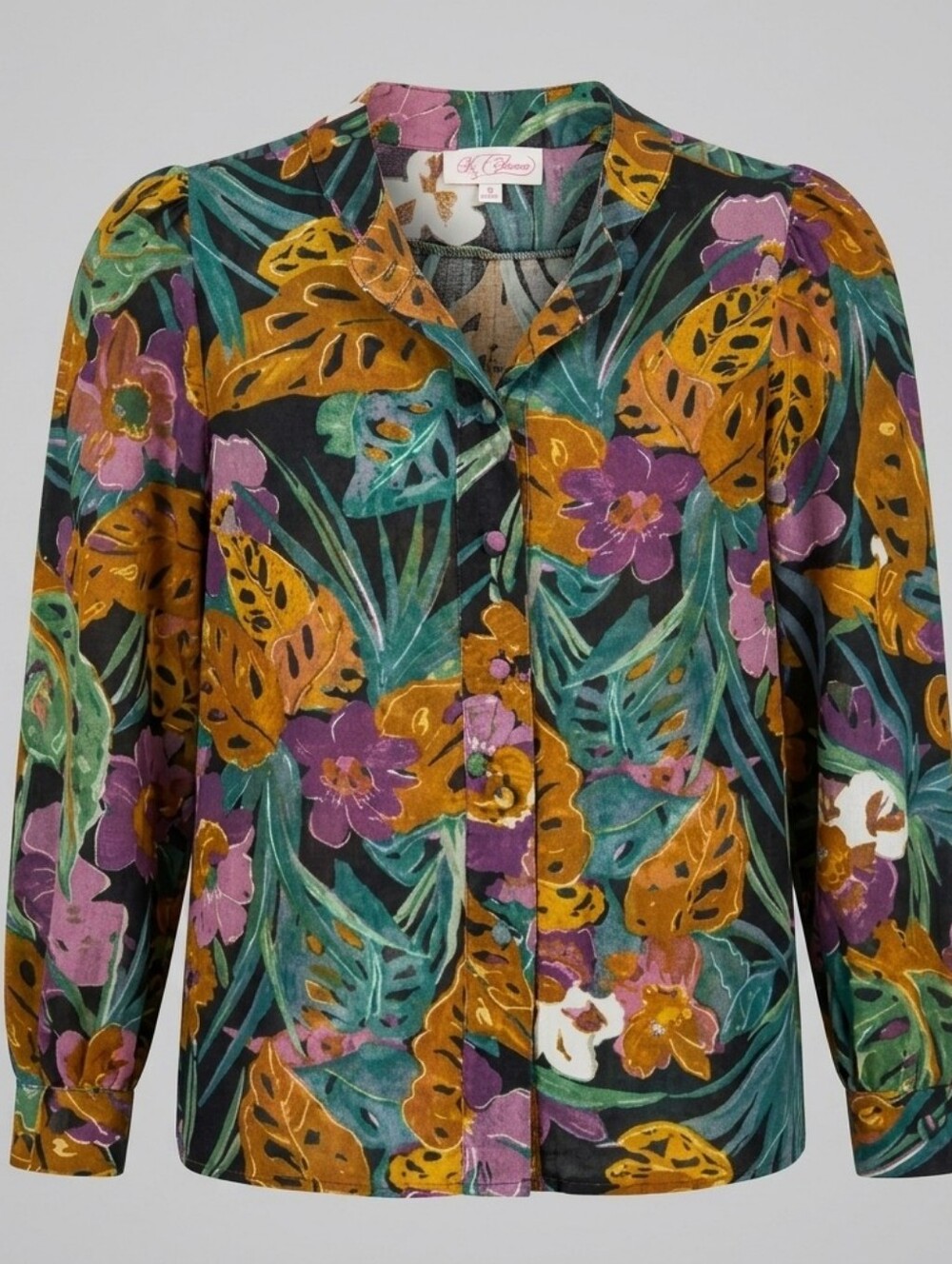 ✨Host Pick ✨ Vintage VI Petite Purple Floral Women's Long Sleeve Shirt Size M